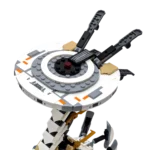Nahaufnahme des Kopfes des Horizon Forbidden West: Langhals aus dem LEGO Icons Set 76989